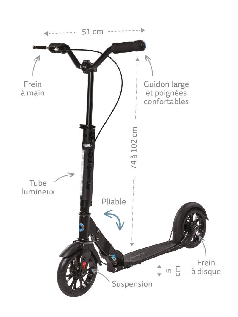 Trottinette pliable citadine Adulte – Metropolitan Deluxe 2/5