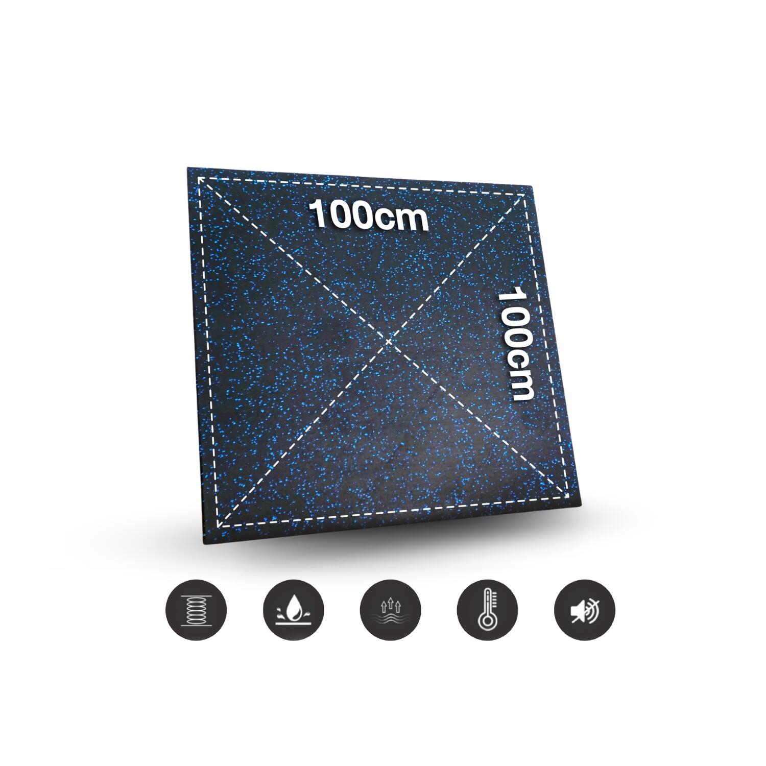 Rubber Tile fitness Floor B1 (100x100cm.) - Homefittools