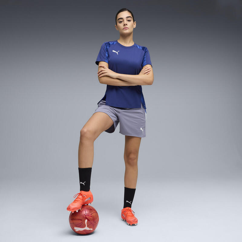 Șort fotbal femei IndividualBlaze, Negru/Portocaliu/Violet PUMA