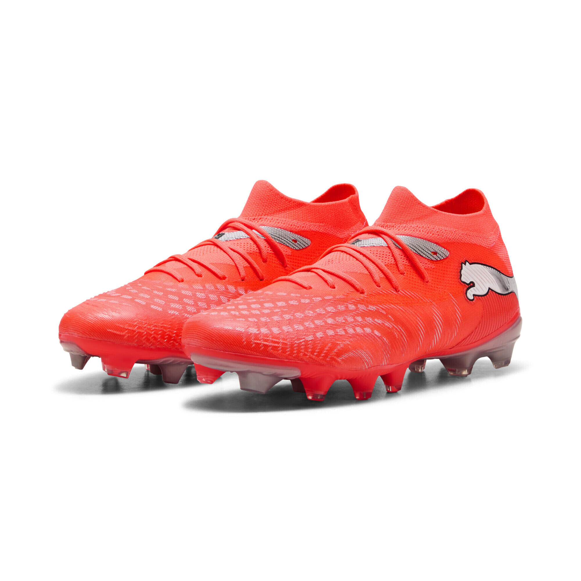 Puma - Chaussures De Football Future 9 Match Fusion Fg/ag Femme Puma - Chaussures À Crampons - Blanc|noir|rouge - Decathlon
