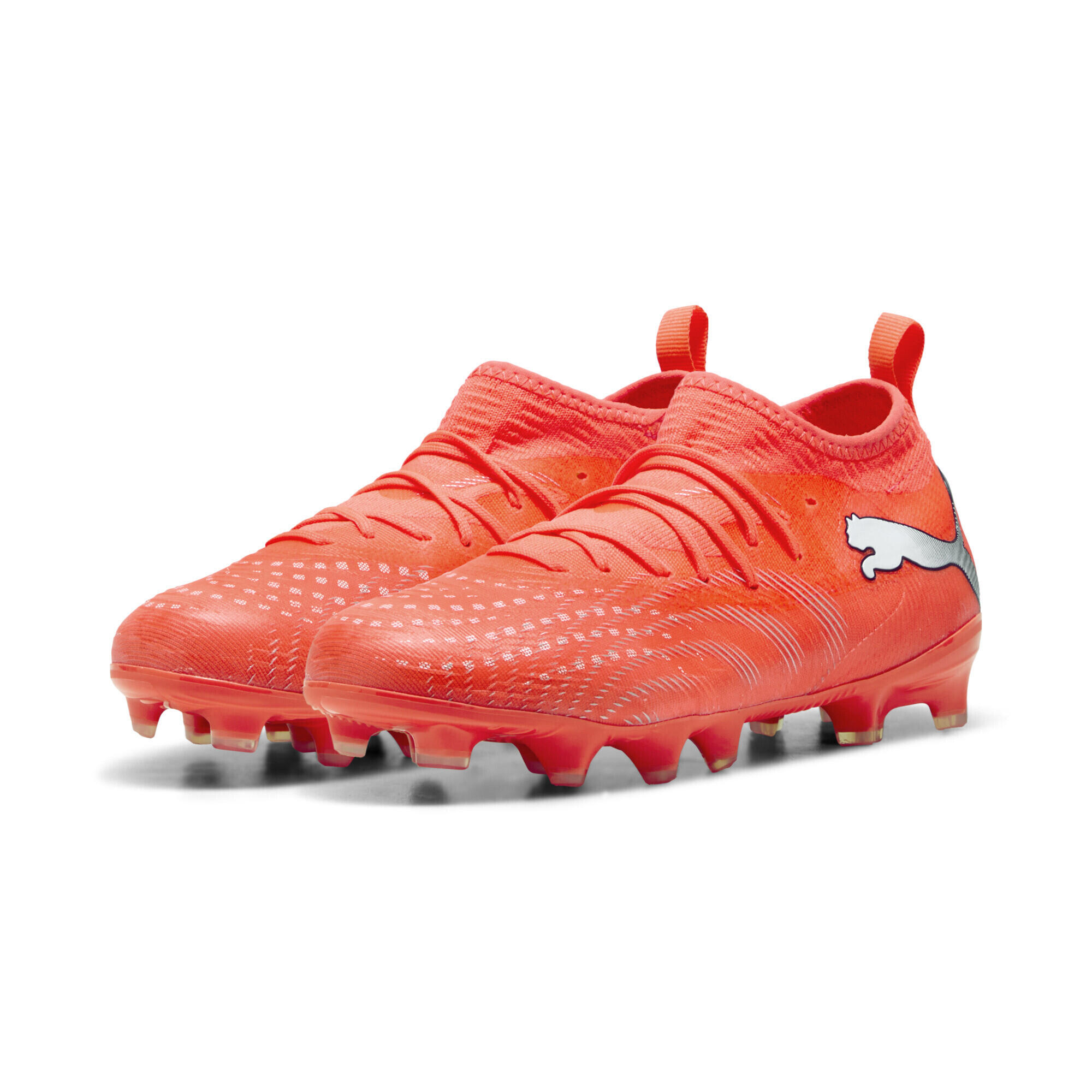 Puma - Chaussures De Football Future 9 Match Fg/ag Enfant Et Adolescent Puma - Chaussures À Crampons - Blanc|noir|rouge - Decathlon