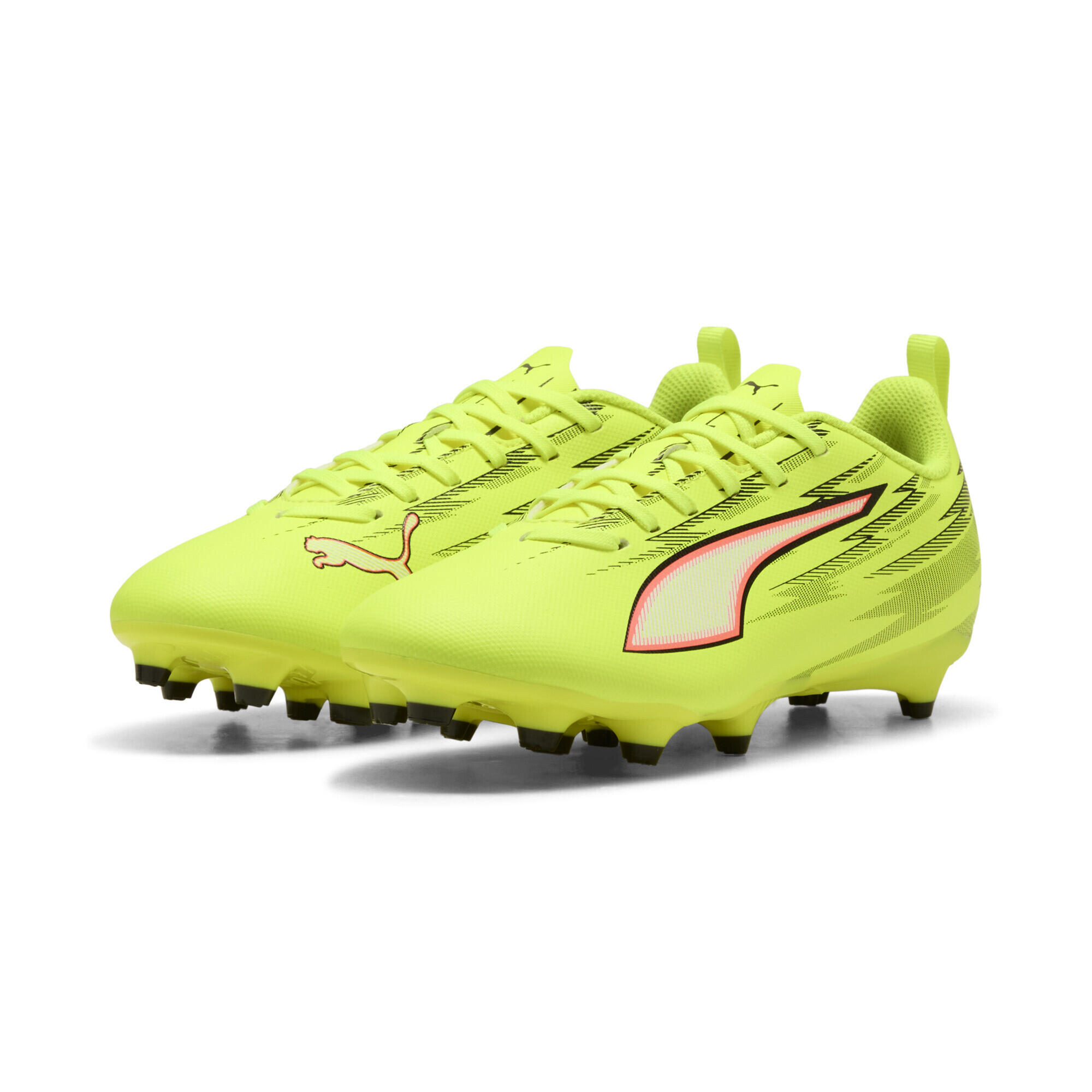 Puma - Chaussures De Football Ultra 6 Play Fg/ag Enfant Et Adolescent Puma - Chaussures À Crampons - Jaune|noir|rouge - Decathlon
