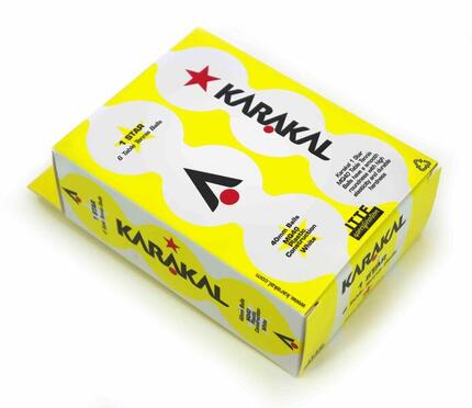 6 Balles de Tennis de Table Karakal 1 étoile blanche