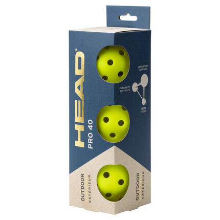 Set van 3 Head PRO 40 Pickleball ballen
