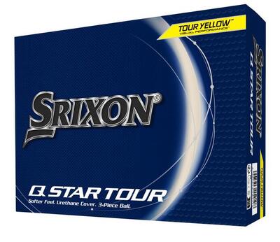 Doos van 12 srixon q-star tour golfballen geel new