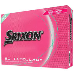 Boîte de 12 Balles de Golf Srixon Soft Feel Ladies Rose Passion New