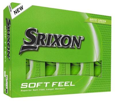 Doos van 12 srixon soft feel brite golfballen groen nieuw