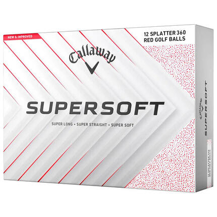 Doos met 12 Callaway Supersoft Splatter 360 Golfballen