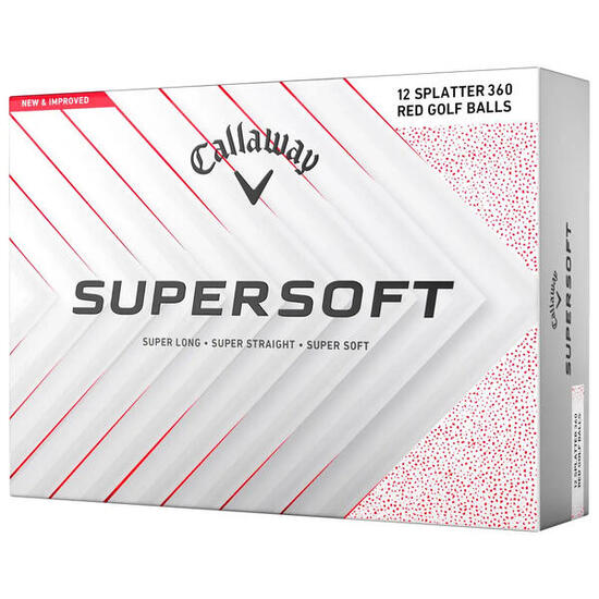 Confezione di 12 palline da golf Callaway Supersoft Splatter 360