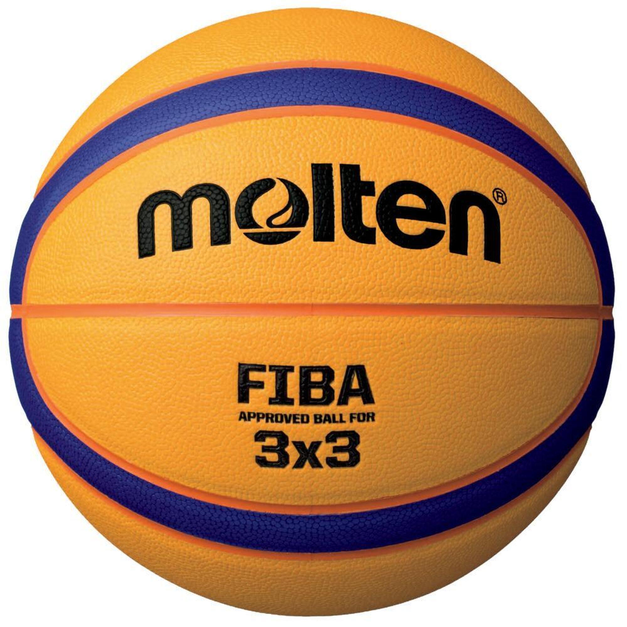 Molten - Ballon De Basketball Molten 3x3 T5000 - Ballon De Basket - Jaune|violet - 6 - Decathlon