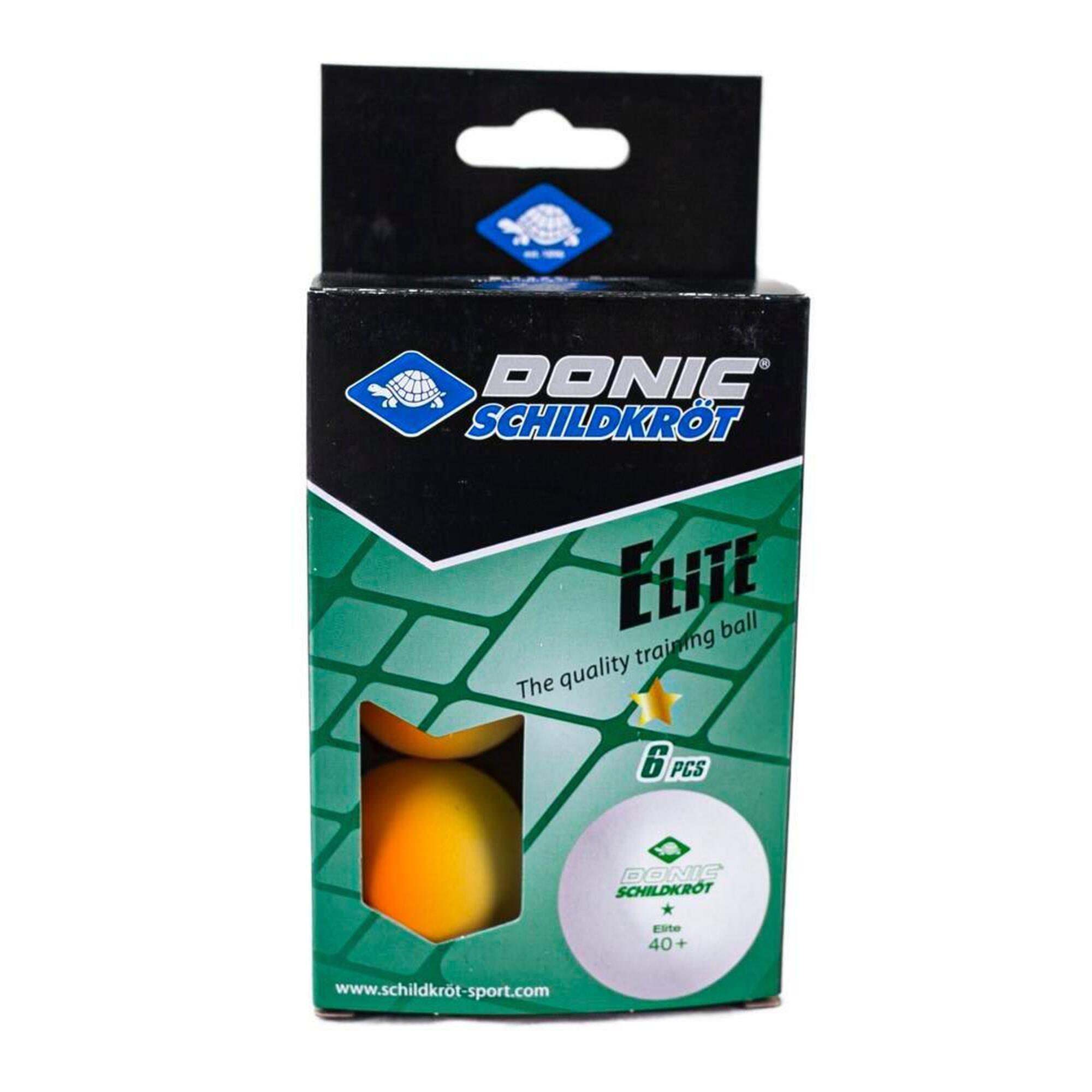 Donic Schildkröt - 6 Balles De Tennis De Table Donic Schildkröt Elite - Balle De Tennis De Table - Orange - Taille Unique - Decathlon