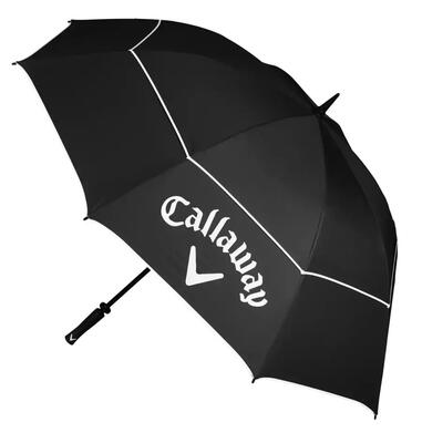 Ombrello da golf Callaway Shield 64 bianco e nero