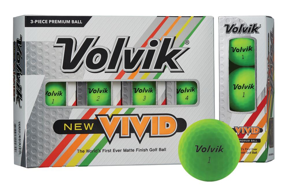 Scatola di 12 palline da golf Volvik Vivid Verde 1/2