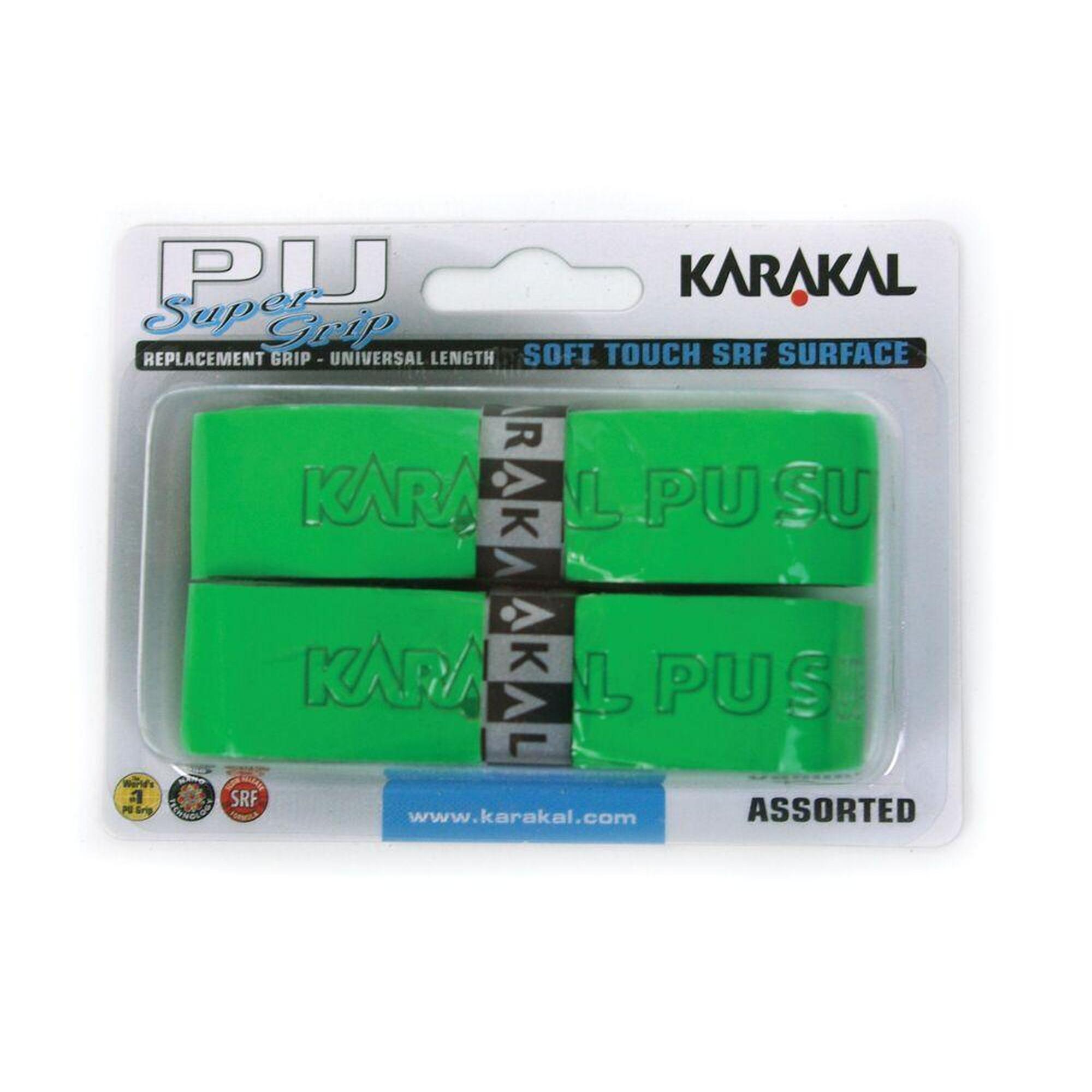 Karakal - Grip Karakal Super Pu Vert - Blister De 2 - Anneau Stabilisateur Volant - Blanc - Taille Unique - Decathlon
