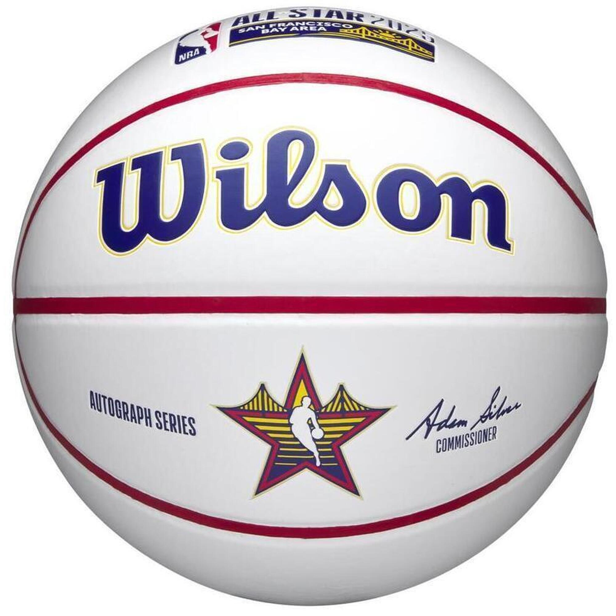 Wilson - Ballon De Basketball Wilson Nba Team Autographe T7 - Ballon De Basket - Bleu - 7 - Decathlon