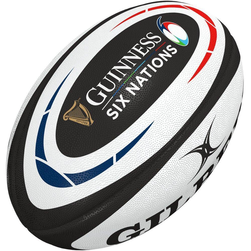 Gilbert - Ballon De Rugby Gilbert Réplica Guinness 6 Nations - Ballon De Rugby - Blanc - 5 - Decathlon