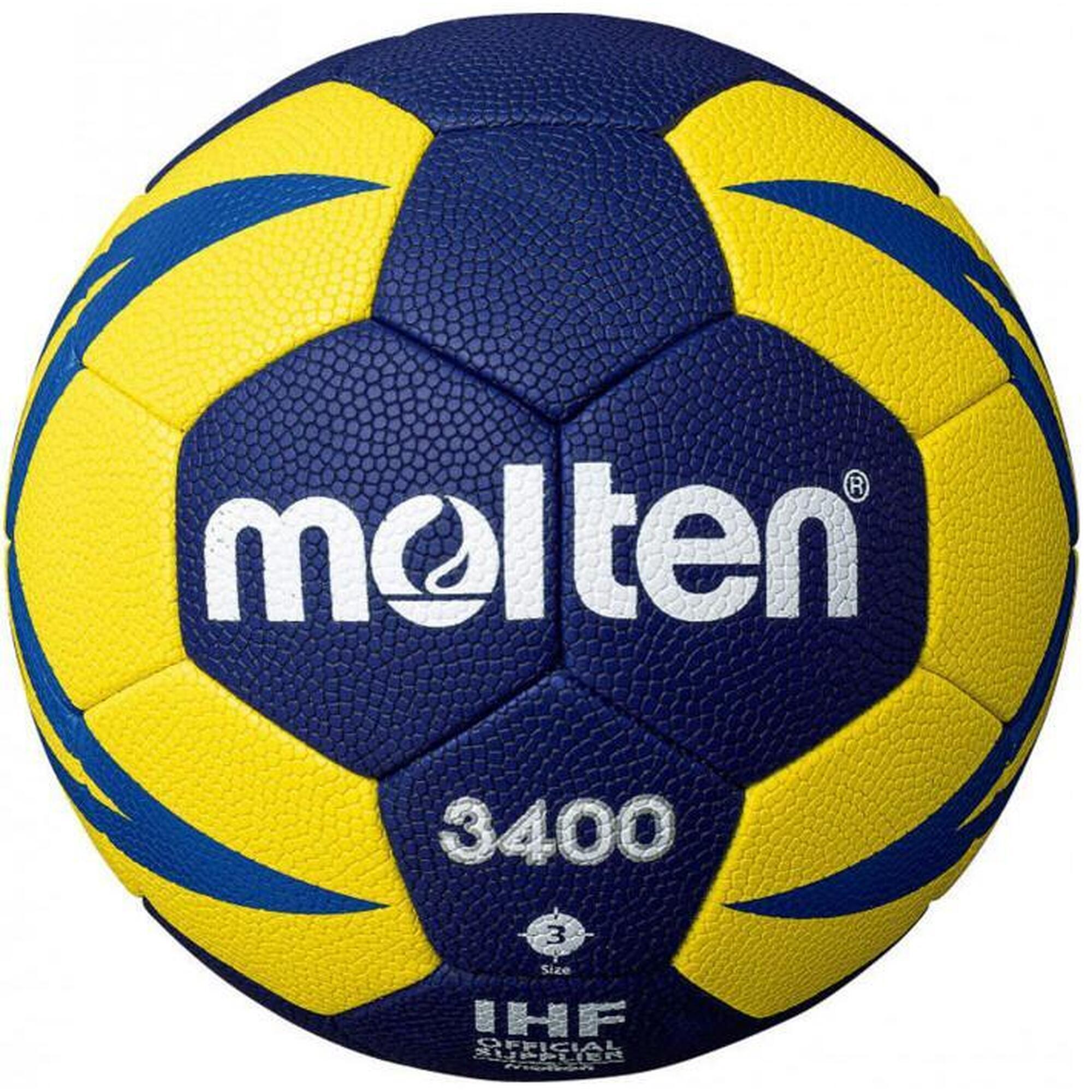 Molten - Ballon Handball Molten Hx3400 Ihf T3 - Ballon De Hand - Bleu|jaune - 3 - Decathlon