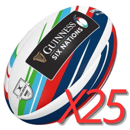 Gilbert - 25 Ballons De Rugby Gilbert Supporter Guinness 6 Nations - Ballon De Rugby - Multicolore - 5 - Decathlon