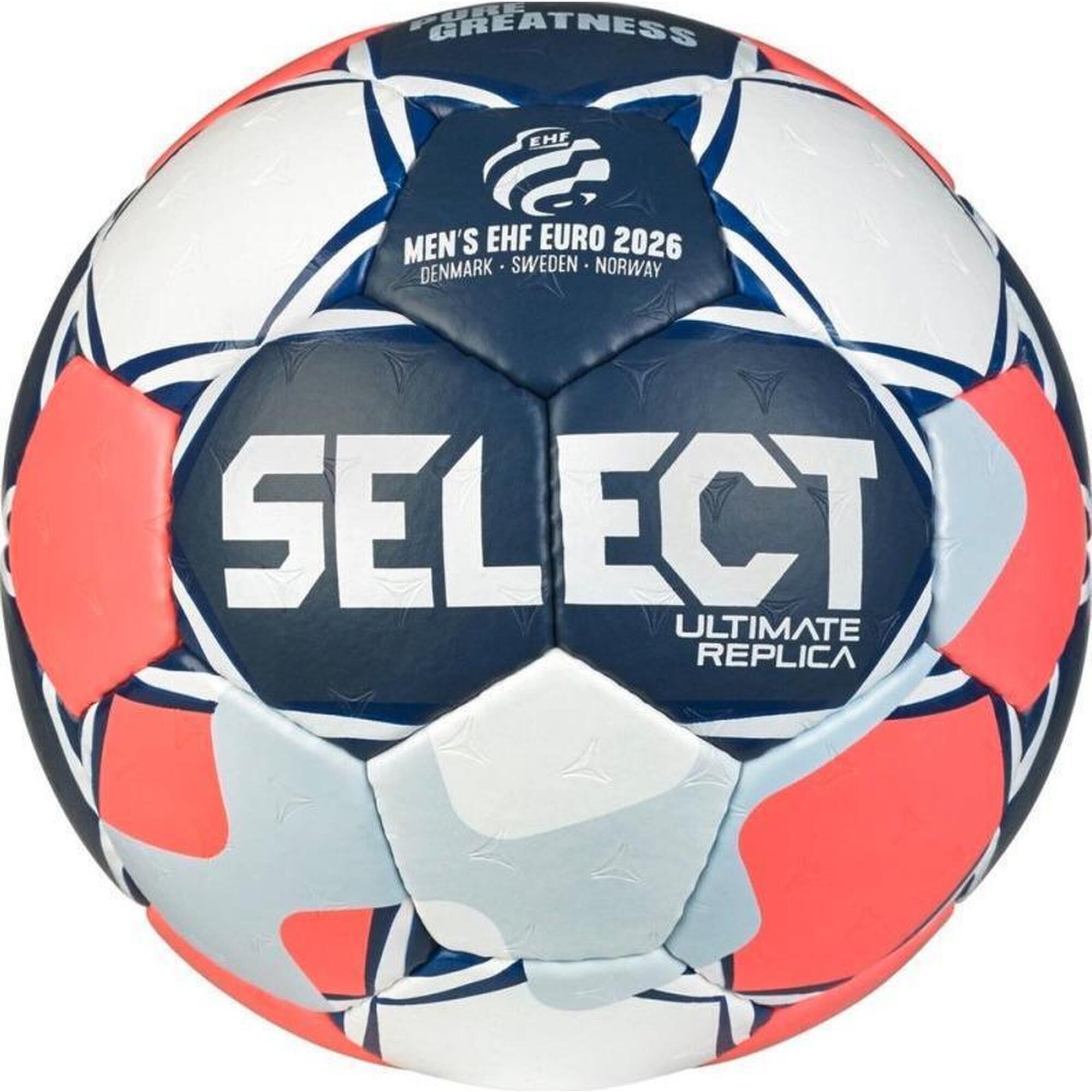 Select - Ballon De Handball Select Ultimate Réplica Ehf Euro 2026 T2 - Ballon De Hand - Bleu|rouge - 2 - Decathlon