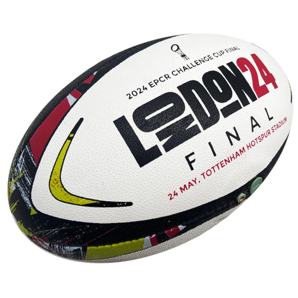 Gilbert - Ballon De Rugby Gilbert Innovo De La Finale Epcr Challenge Cup 2024 - Ballon De Rugby - Blanc - 5 - Decathlon