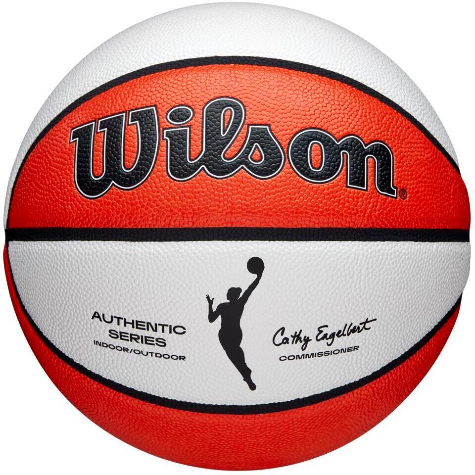 Wilson - Ballon De Basketball Wilson Wnba Authentic Series Indoor/outdoor - Ballon De Basket - Blanc|rouge - 6 - Decathlon