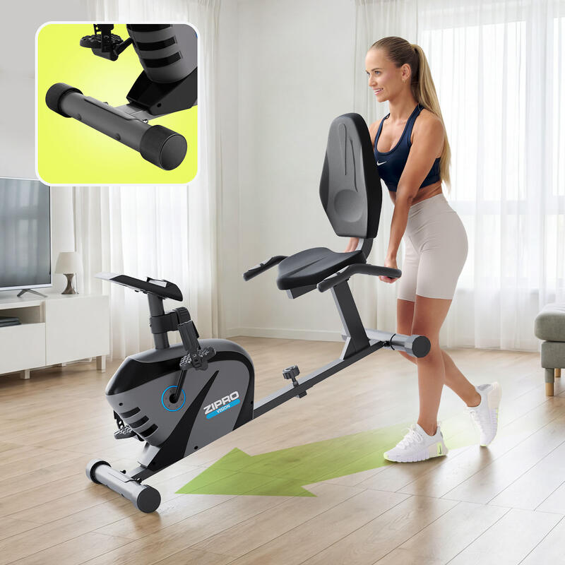 Bicicletă de Apartament magnetică orizontala Zipro Vision volantă 7 kg fitness