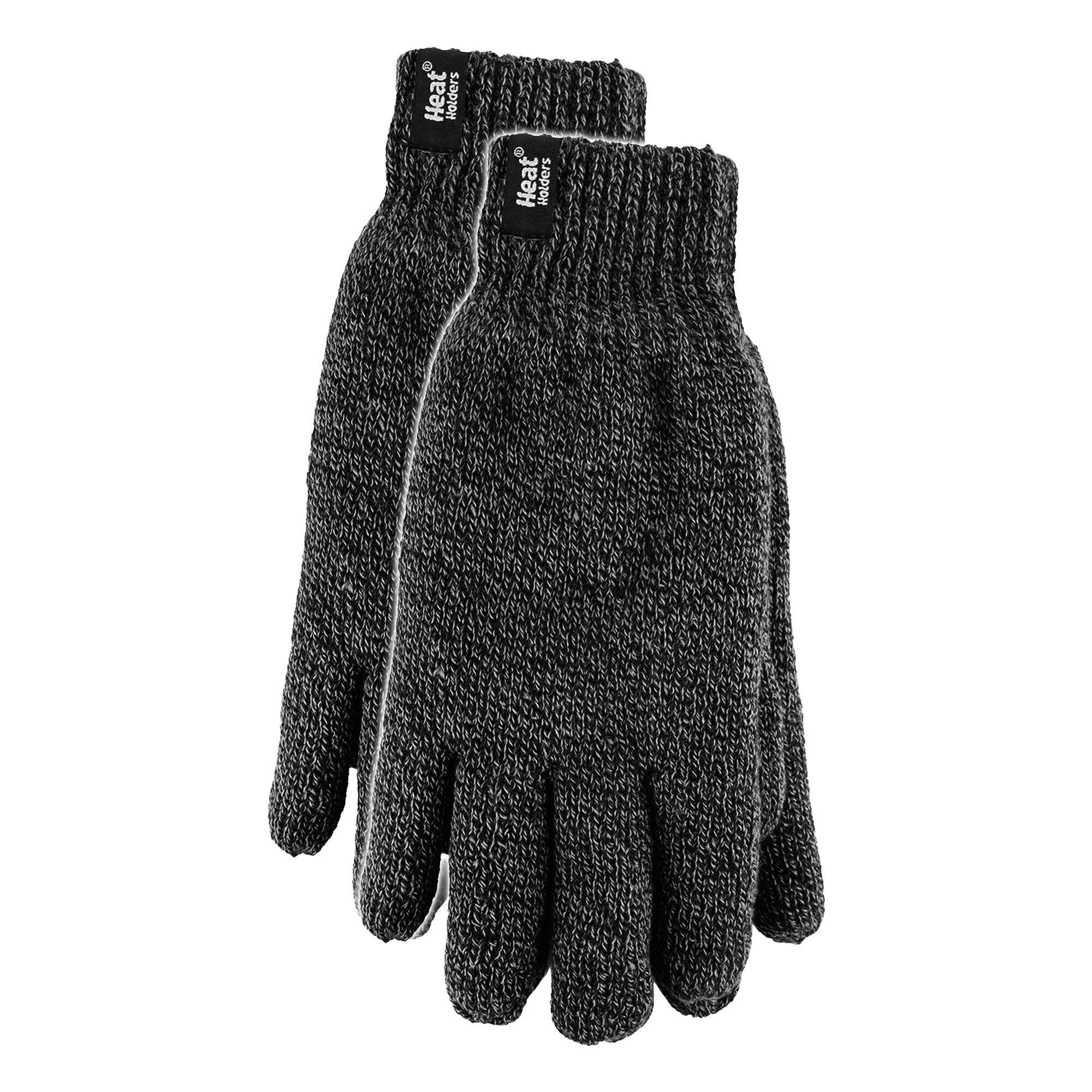 HEAT HOLDERS Mens Thermal Gloves with Protective Ribbed Cuff