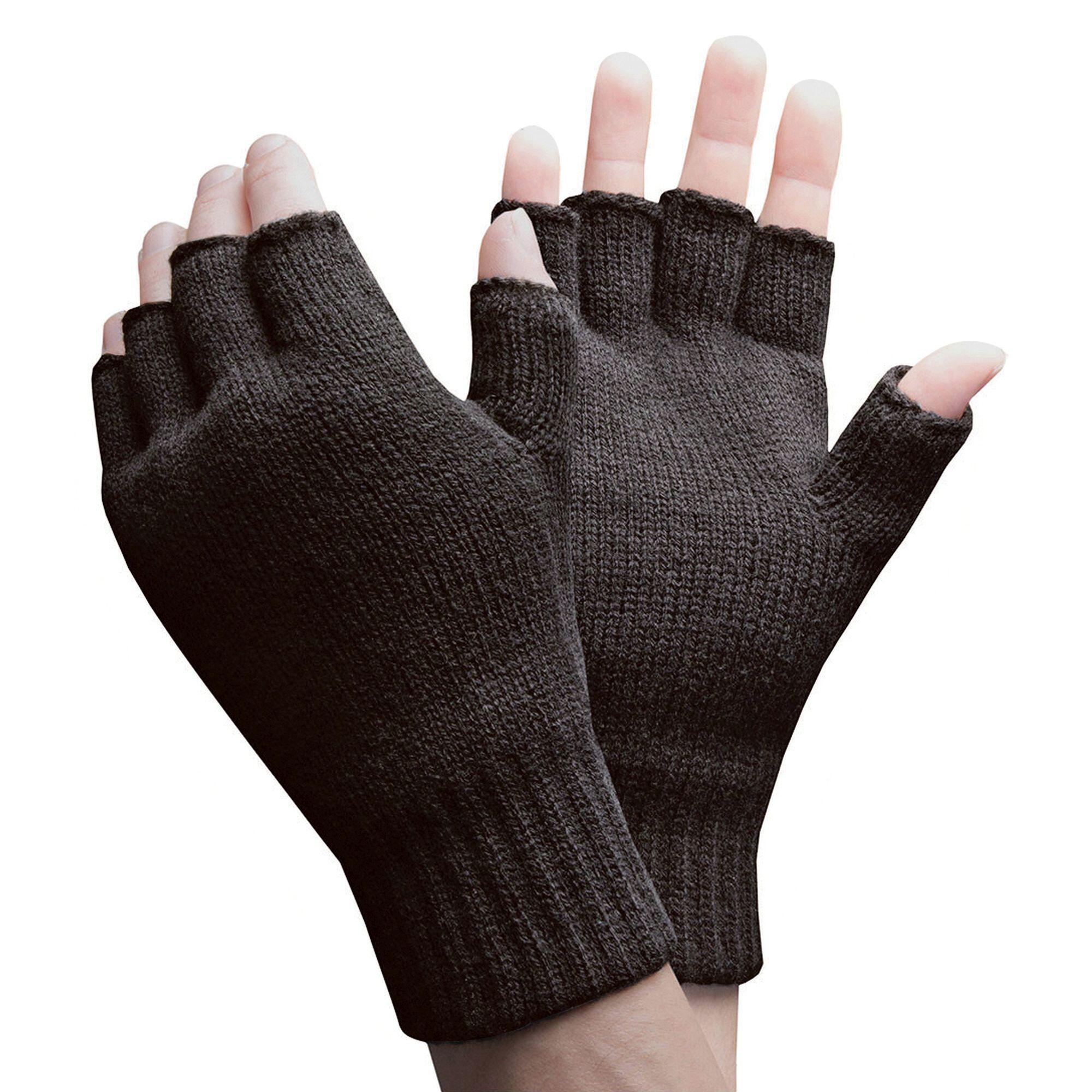Lot de 2 gants thermiques sans doigts pour hommes 3/6