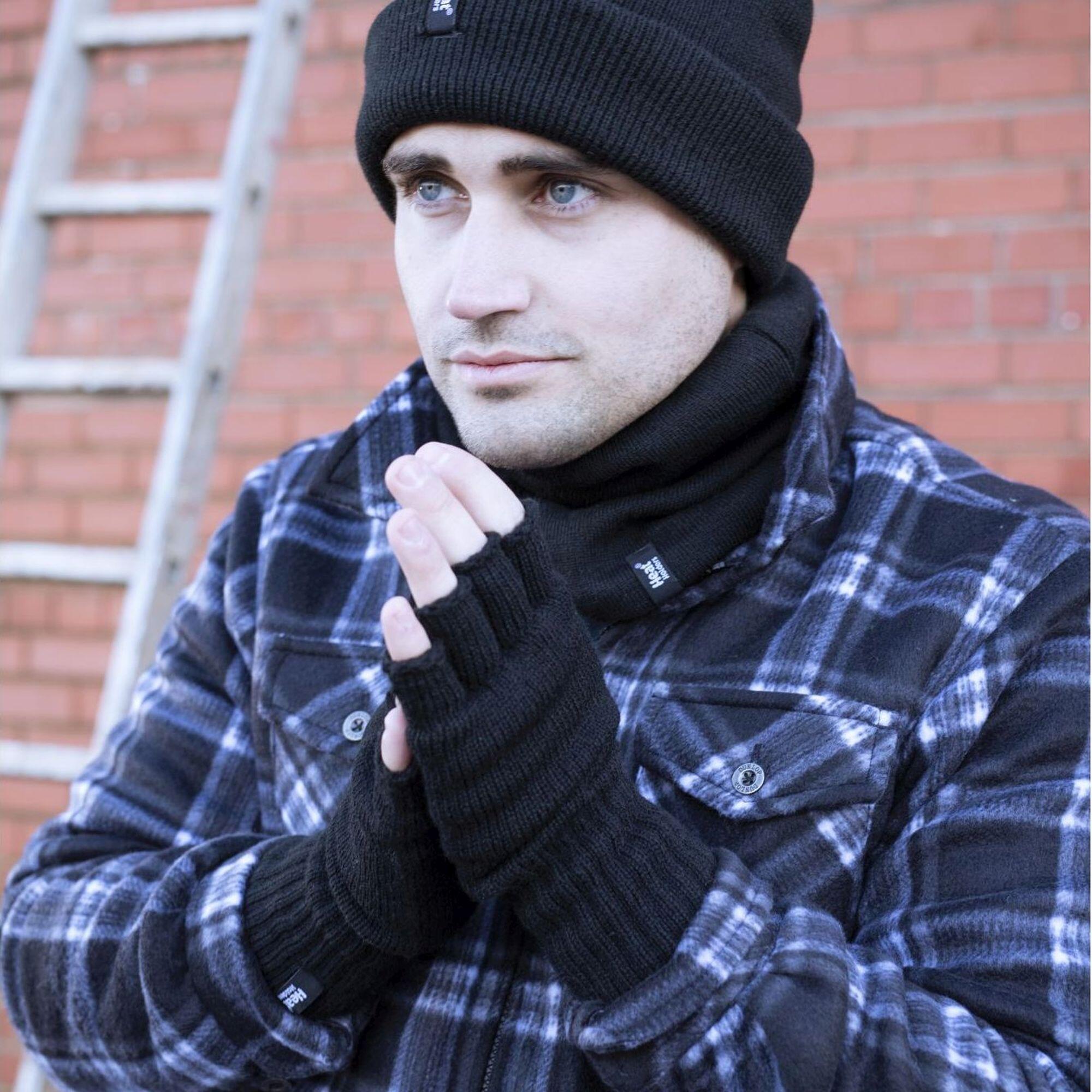 Lot de 2 gants thermiques sans doigts pour hommes 4/6