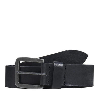 Cintura jack & jones victor leren zwart