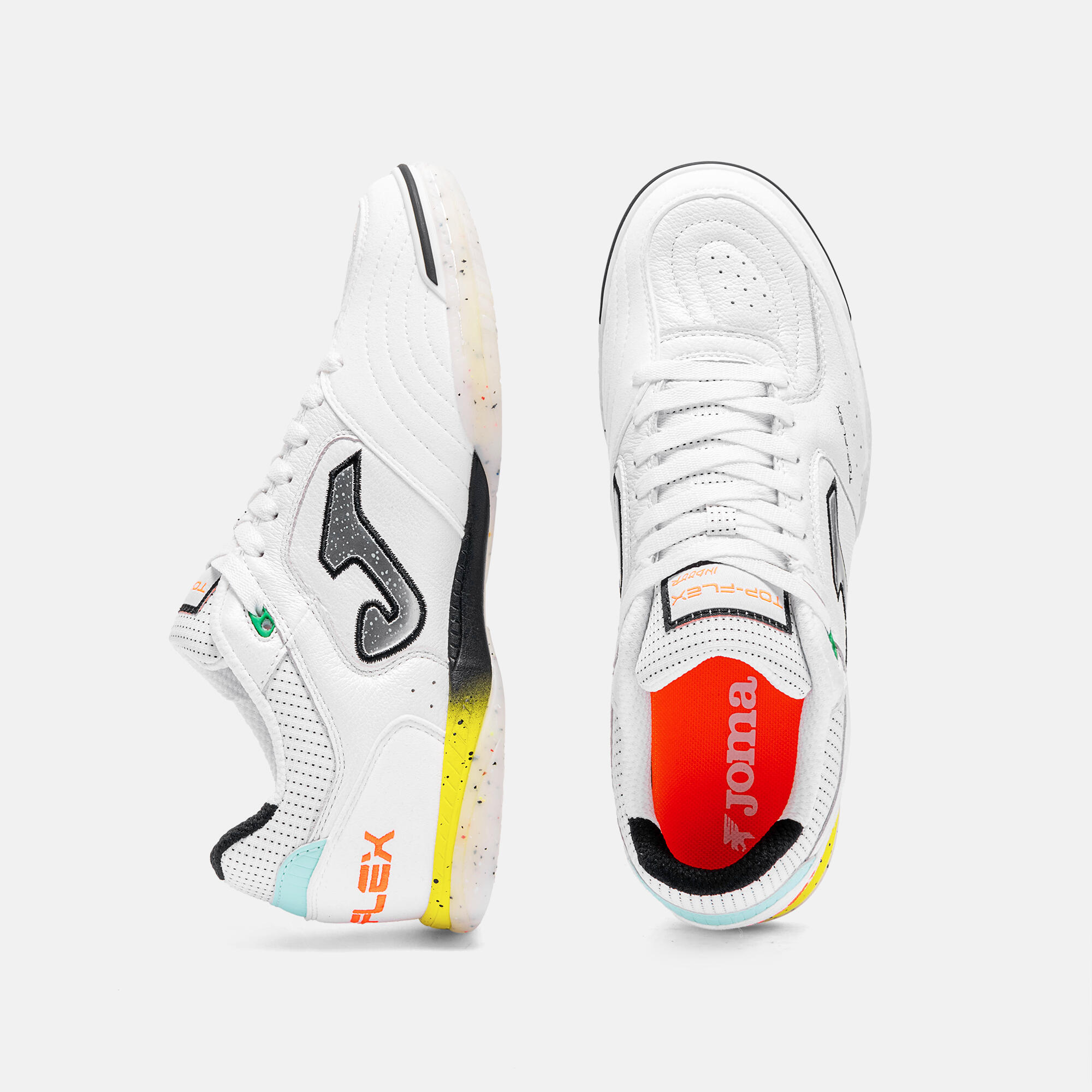 Chaussures Futsal Adulte Joma Top Flex 26 IN Blanc 4/5
