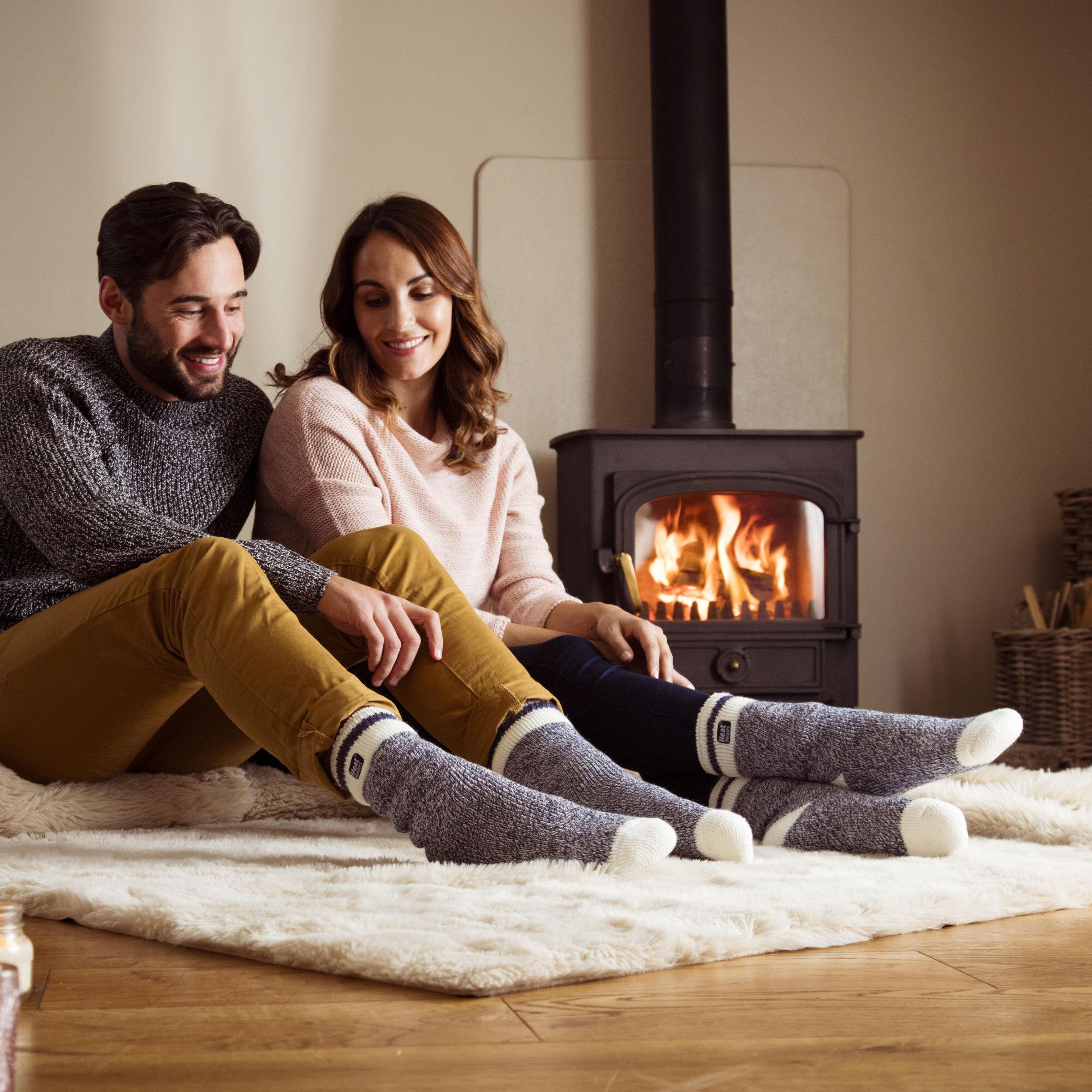 Heat Holders - 1 Paire Chaussettes Thermiques Hommes 3/6