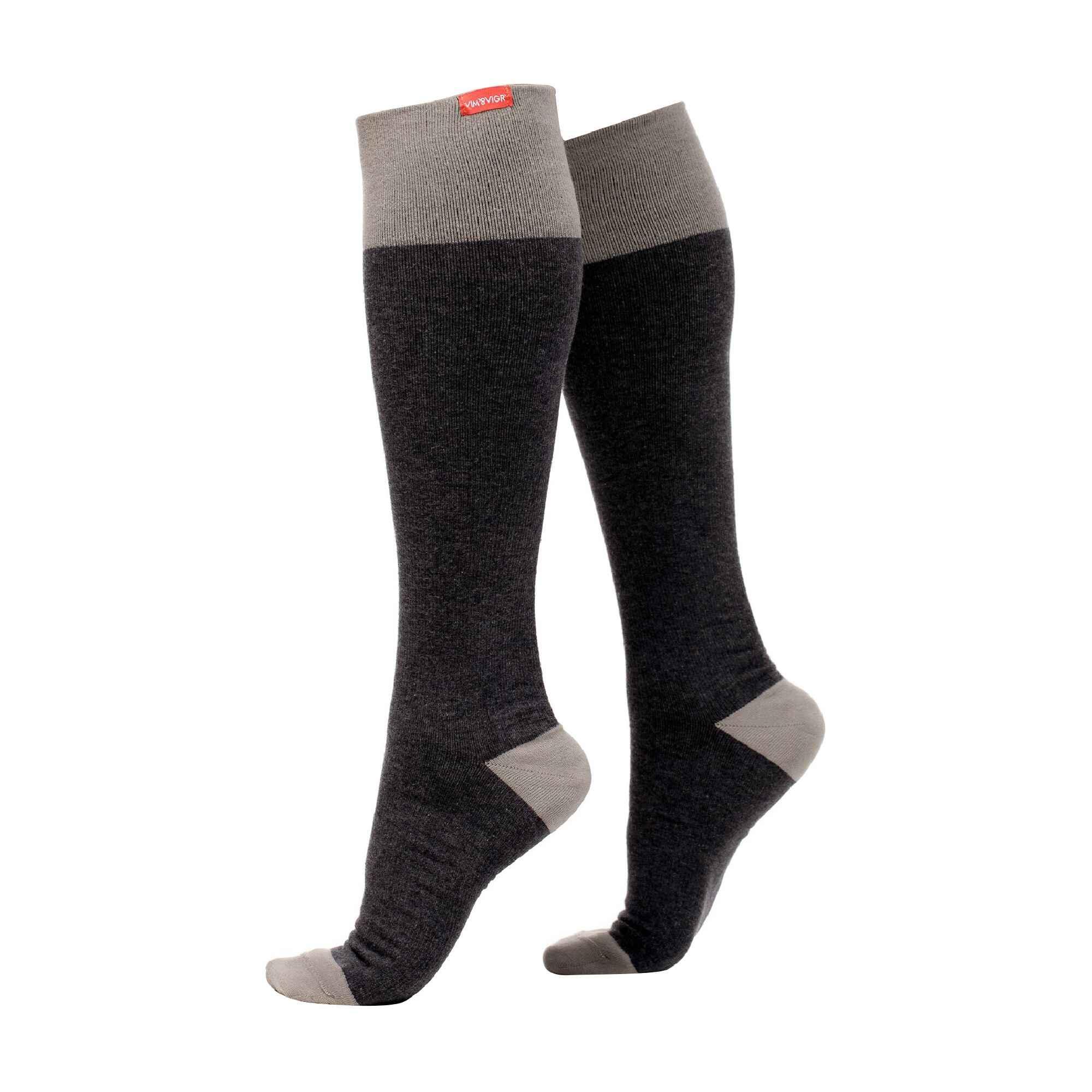 VIM & VIGR 1 Pack Wide Calf Cotton Graduated Compression Socks | 20-30 mmHg