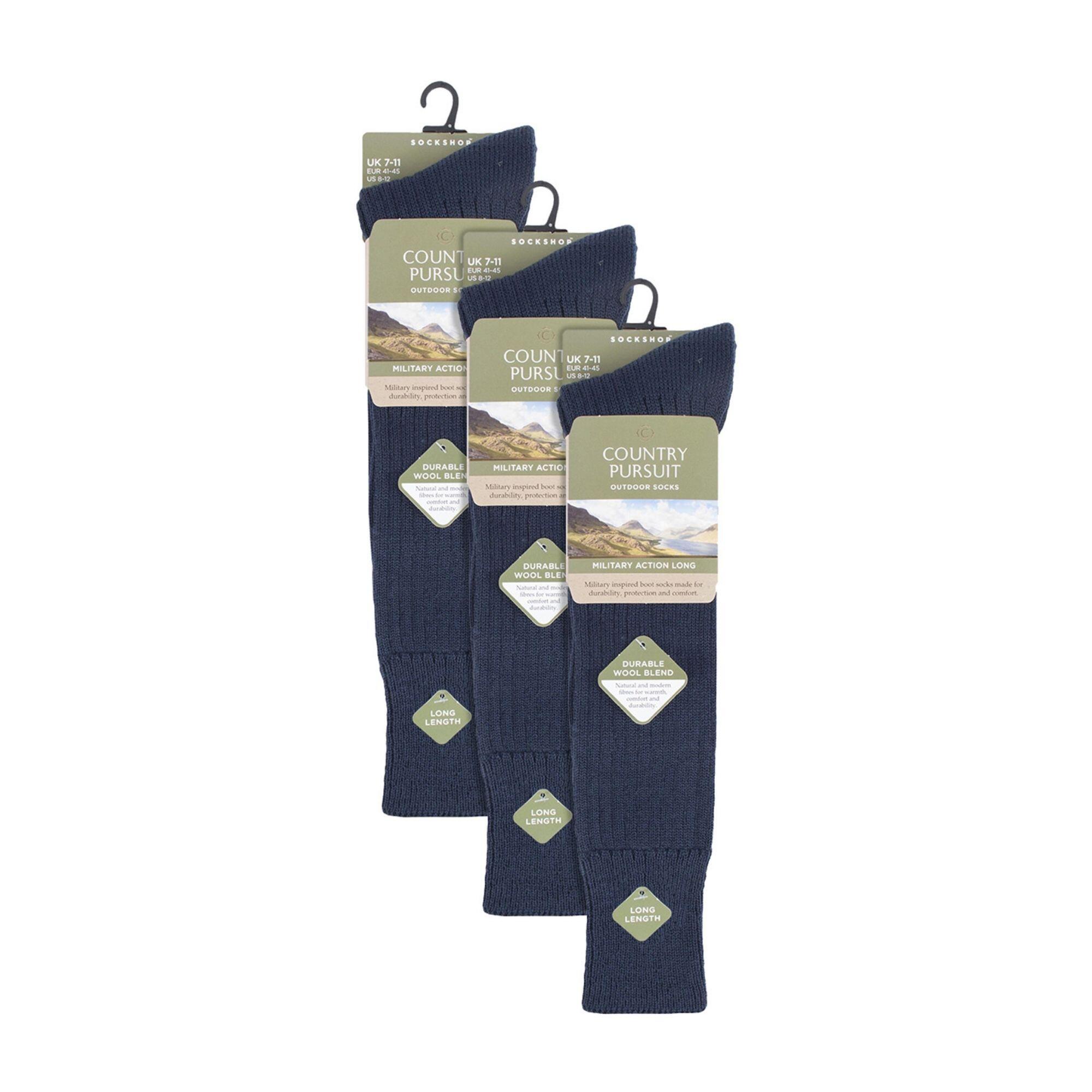 Country Pursuit - 3 Paires Homme Chaussettes Laine Wellington 2/4