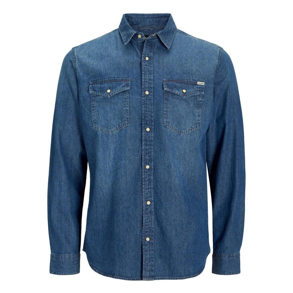 Jack &amp; Jones Heridan medium blue denim shirt
