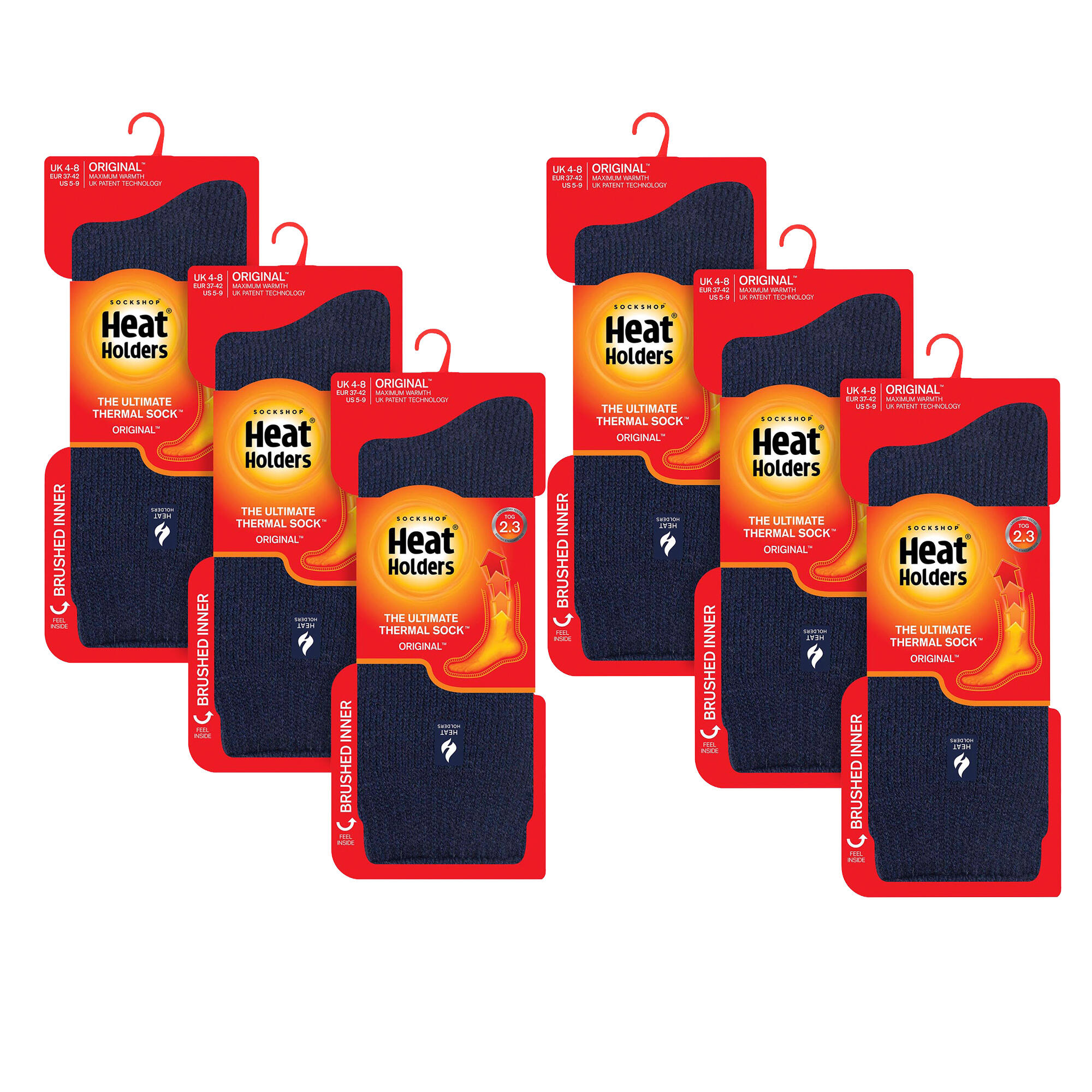 Heat Holders - 6 paires de chaussettes thermiques d'hiver épaisses pour dames 2/6