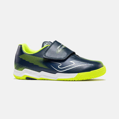 Scarpe Futsal Bambini Joma Supercopa Jr 26 IN Blu Marino