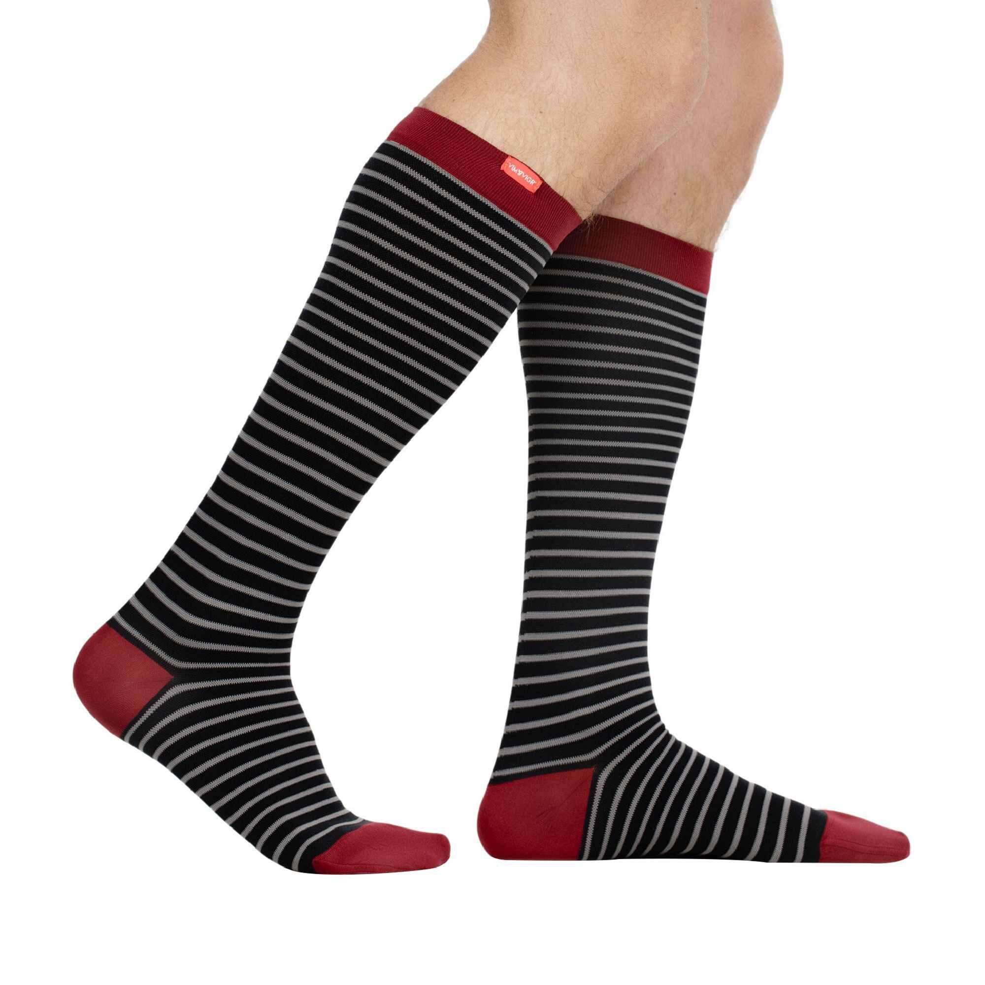 VIM&VIGR - Chaussettes Contention Femme Homme | Nylon 30-40 mmhg Bas Compression 2/6