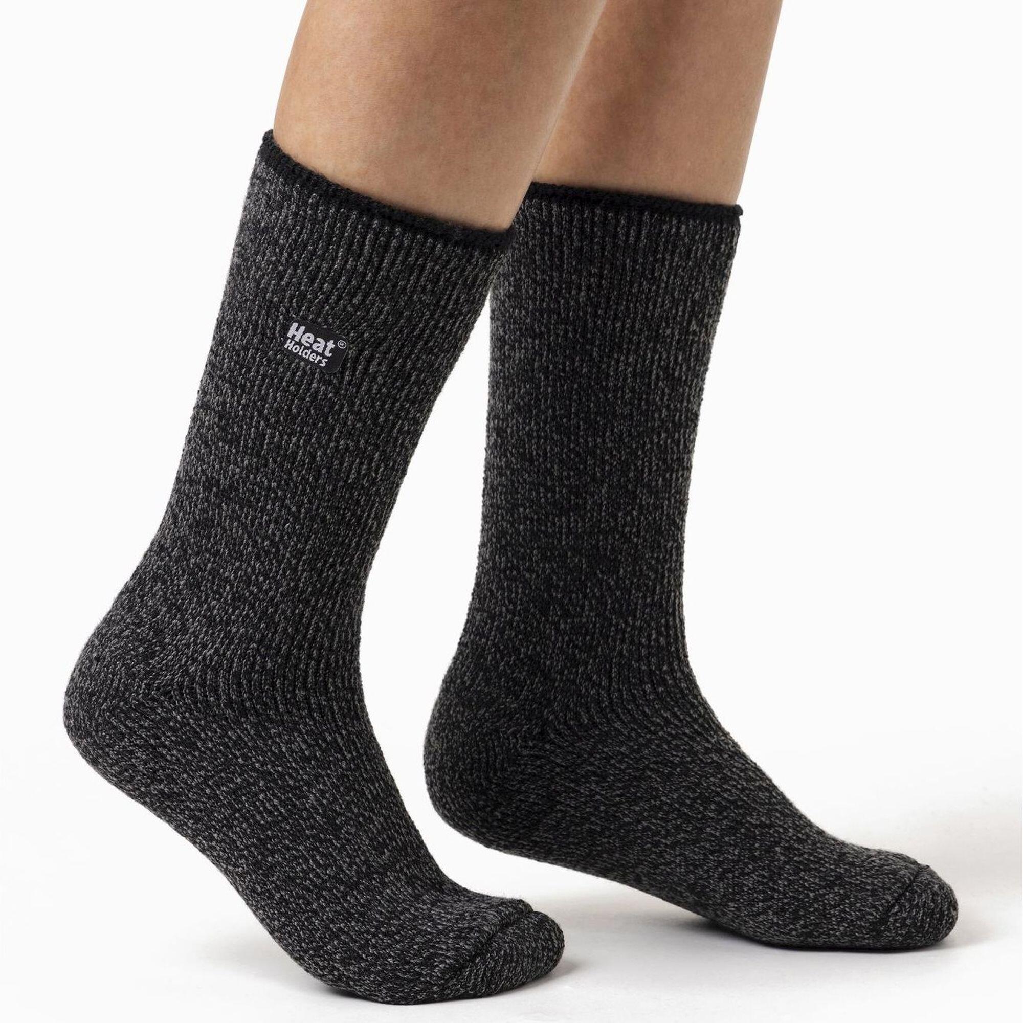 Lot de 2 paires de chaussettes thermiques en laine mérinos pour femme 3/6