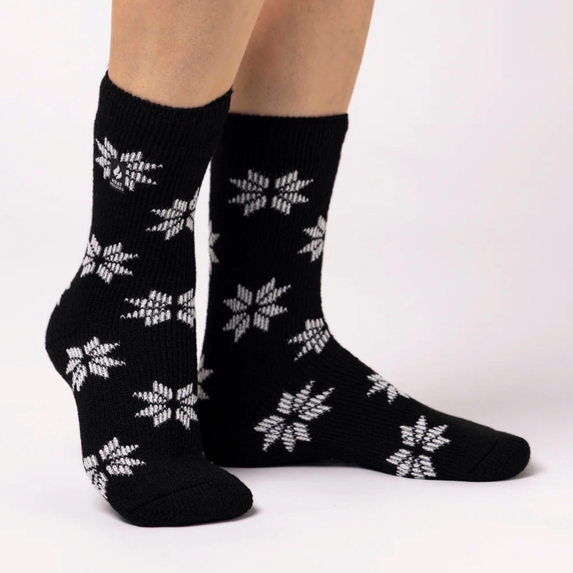 Ladies Jacquard Thermal Socks for Winter 3/4