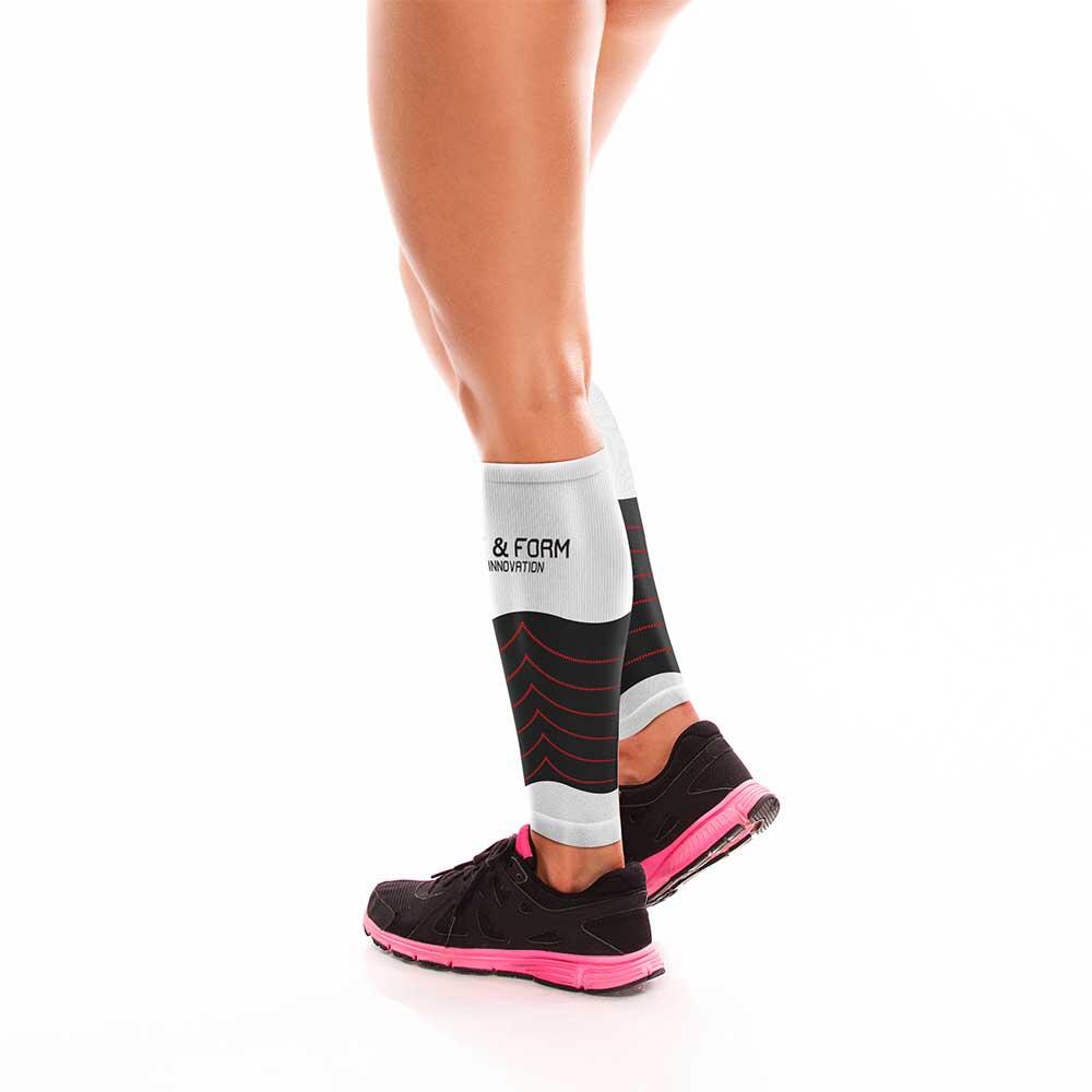Manchons blancs mollets - compression ferme - SKINUP Sport 2/5