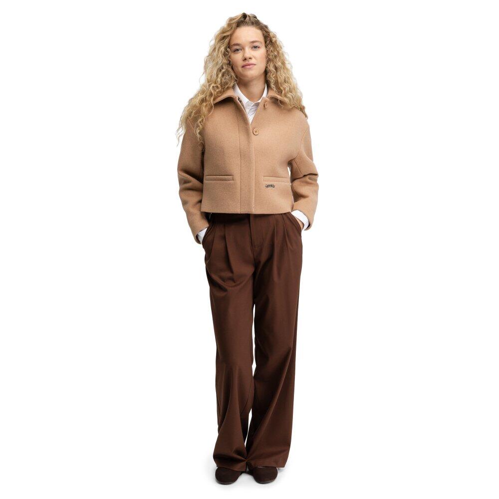 Pantalon à pinces jambes larges femme Aker-W Brown Marron 3/6
