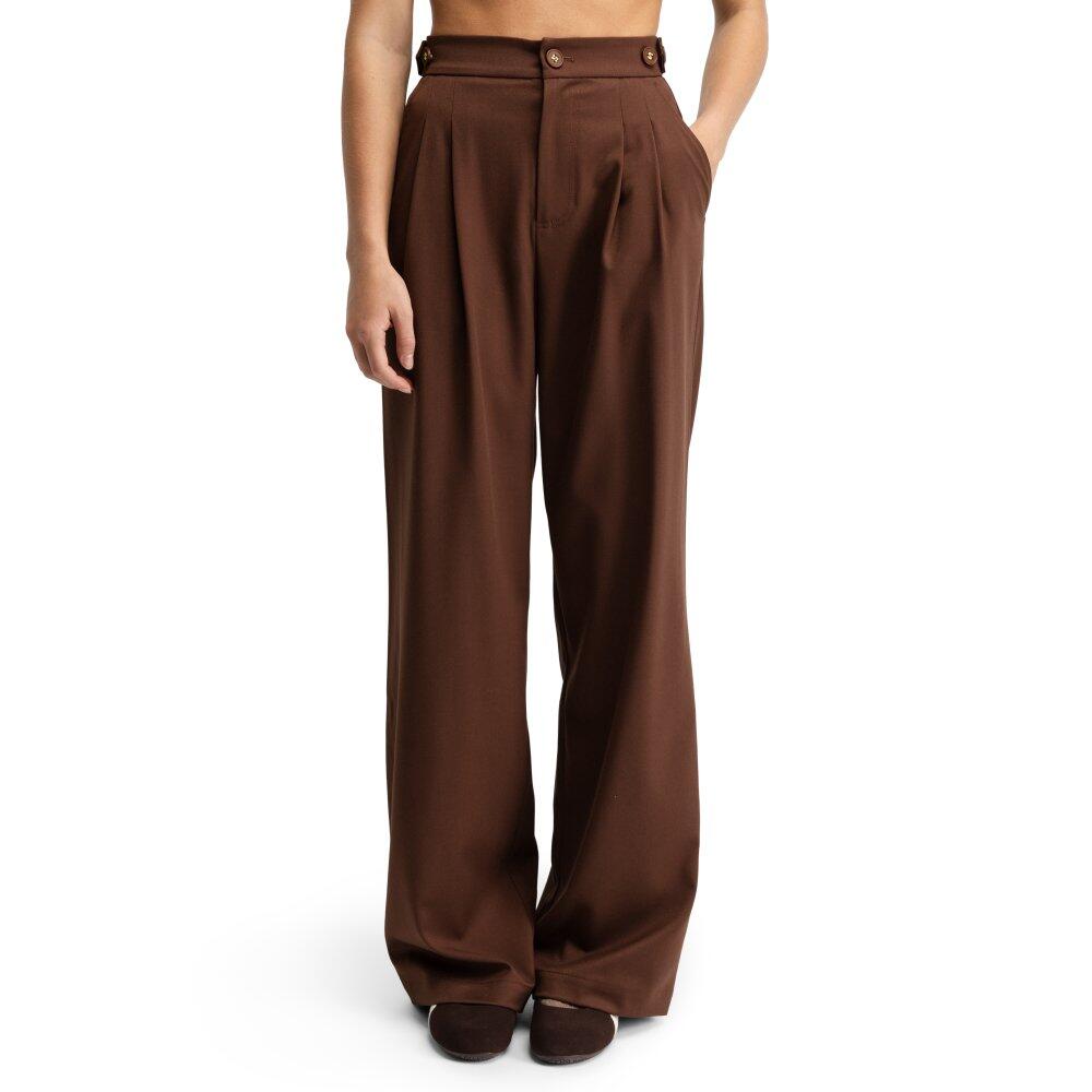 SIROKO Women ’s wide-leg pleated pants Aker-W Brown Brown