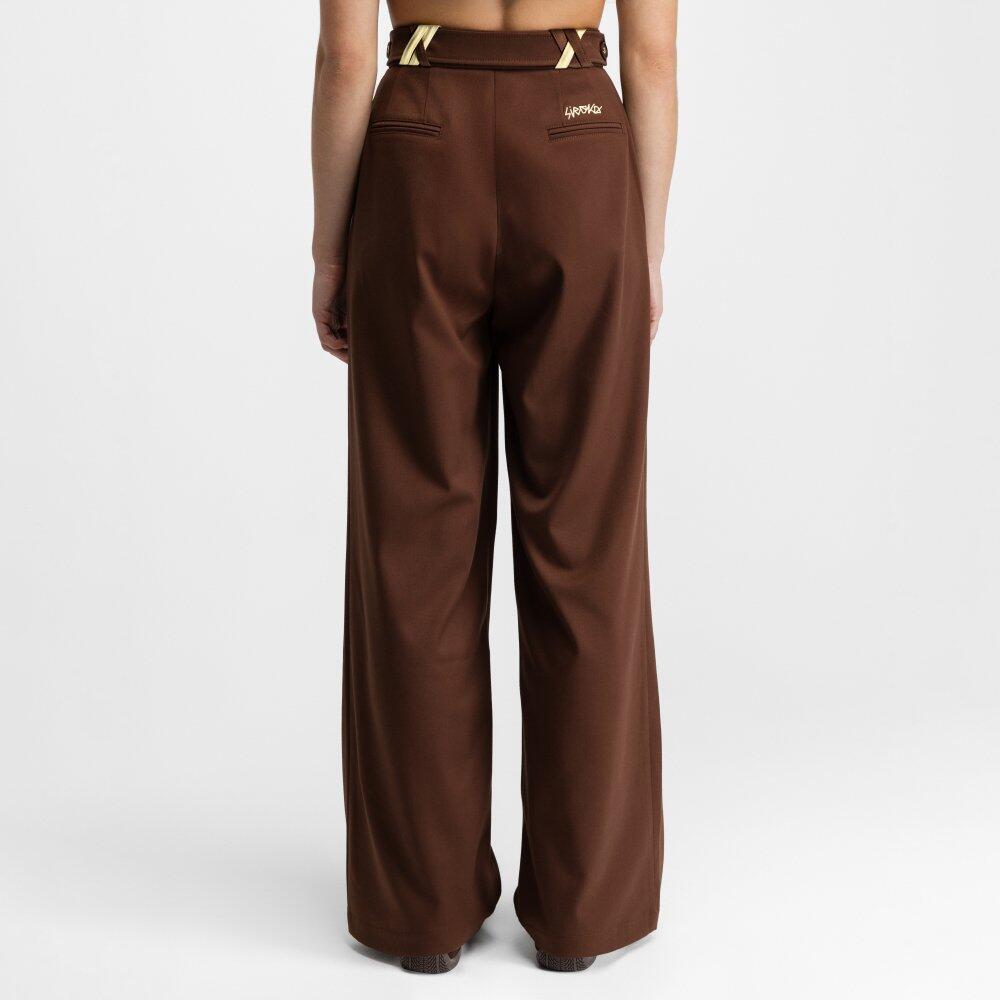 Pantalon à pinces jambes larges femme Aker-W Brown Marron 6/6