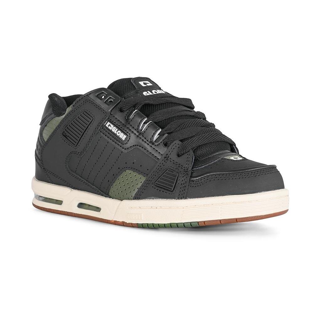 Globe Sabre Skate Shoes - Black/Dark Green - Leather
