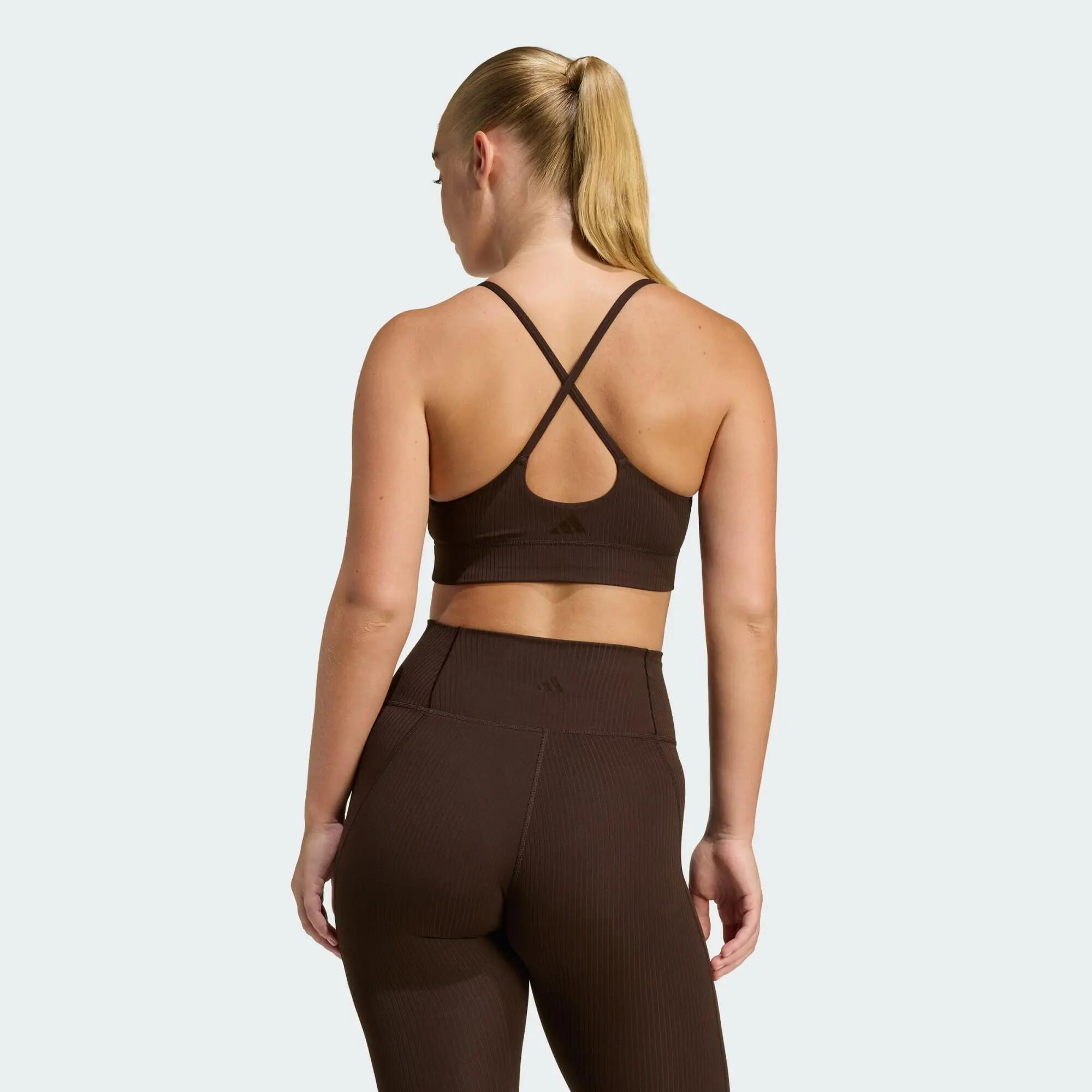 Sujetador largo de canalé para poco impacto adidas All Me 3/8