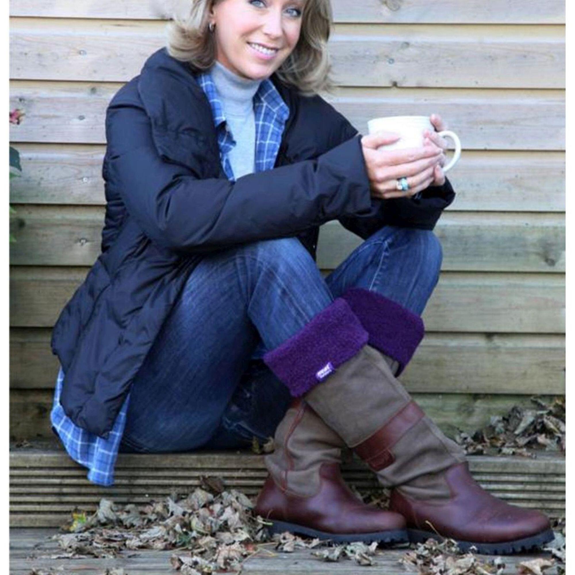Lot de 2 paires de chaussettes pour bottes Wellington pour femme 5/6