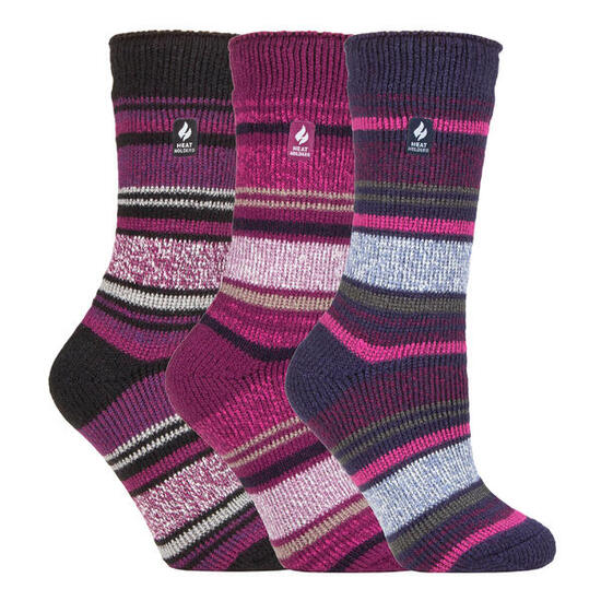 Heat Holders - Lot 3 Paires Chaussettes Thermiques Isolées Femme Hiver