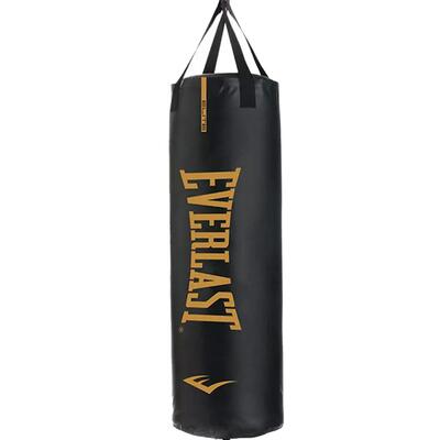 Bokszak - everlast elite nevatear - 102x33 cm 30 kg - zwart/goud
