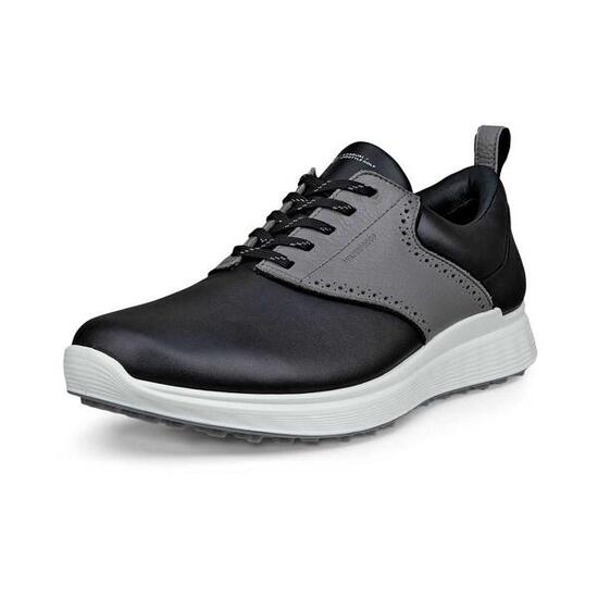Ecco Men's S-Casual, chaussures de golf pour homme, noir/gris
